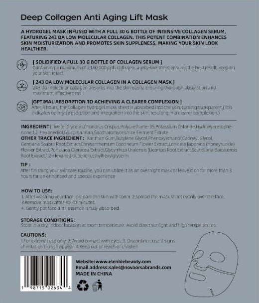 Elénbie Anti Aging Collagen Lift Mask 4 Pack